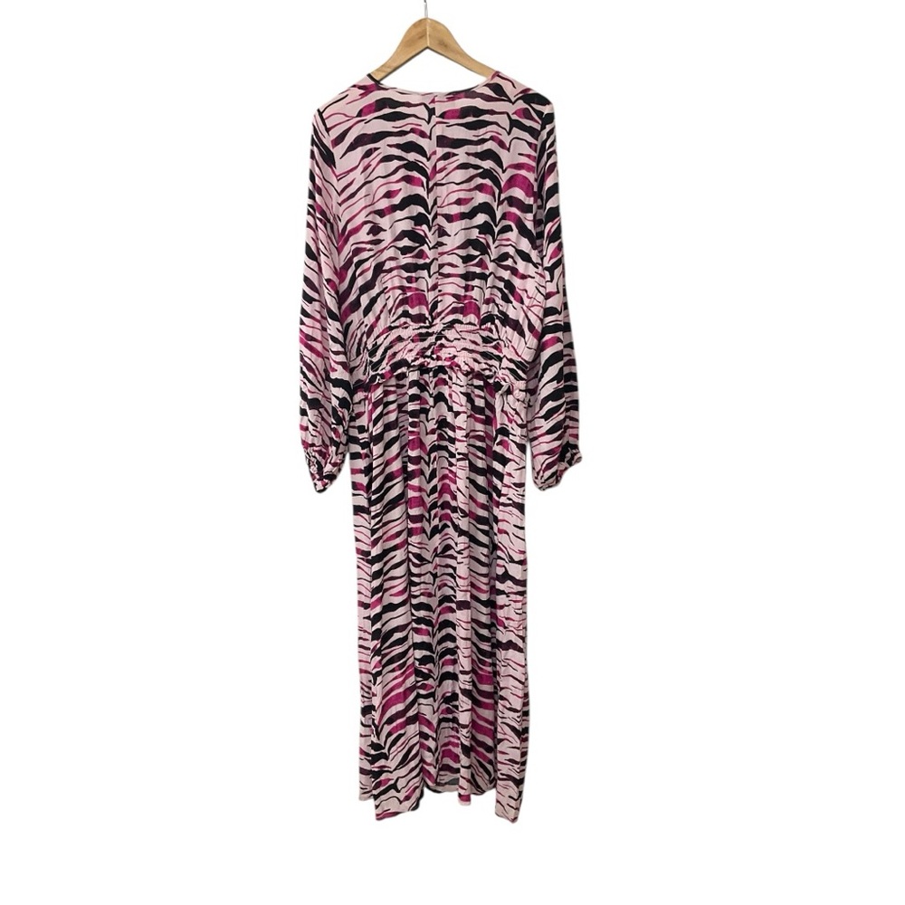ELOQUII Poet Long Balloon Sleeve Smocked Waist Maxi Dress 18 - Picture 5 of 7